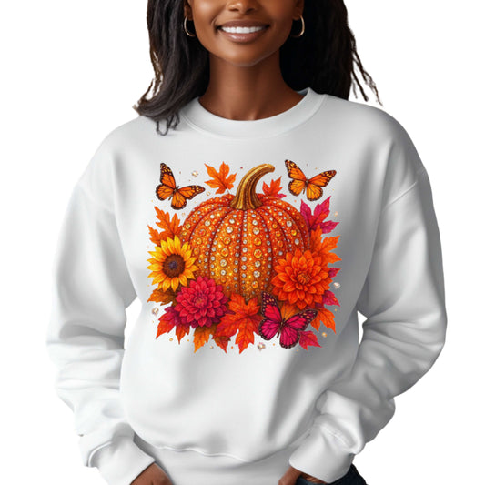 Fall Bling Pumpkin Hoodie